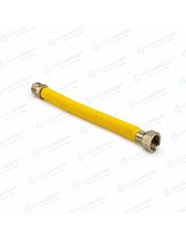 Flessibile Estensibile Gas accaio inox rivestito 3/4" M x 3/4" F cm 22-42