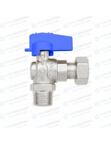 Rubinetto Acqua A Squadro Con Bocchettone 1/2 M x 1/2 B