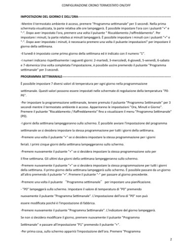 Cronotermostato Settimanale Digitale con Radiofrequenza e WiFi con Alimentatore