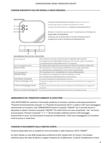 Cronotermostato Settimanale Digitale con Radiofrequenza e WiFi con Alimentatore