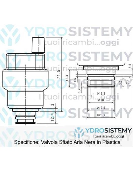 Valvola Sfiato Aria vedi cod: 4R108371