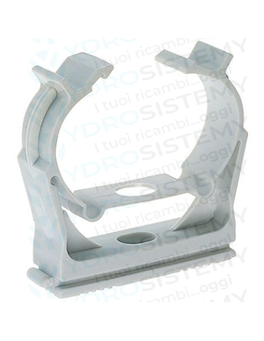 Fissatubo Clip (1pz) Ø16 Chiusura a Scatto Scn Nylon Grigio