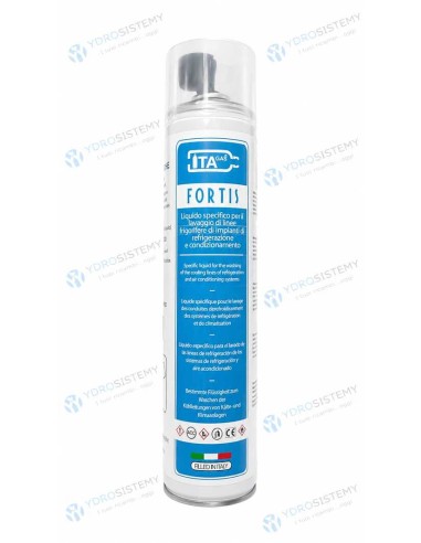 Fortis Liquido Specifico per il Lavaggio di Linee Frigorifere, Impianti di Condizionamento e Refrigerazione. Bomboletta da 600 