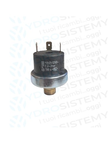 Pressostato Acqua GP600 attacco1/4" GAS REG. 0,2-3 Bar Pretarato 2 BAR Vedi Cod: 995903, 6037502, HA00540013, H049003163, 39806