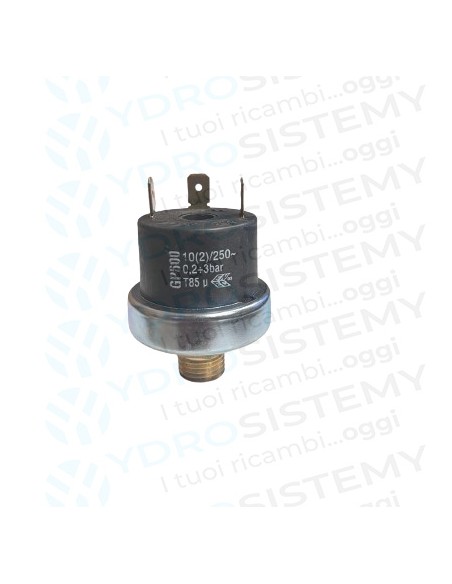 Pressostato Acqua GP600 attacco1/4" GAS REG. 0,2-3 Bar Pretarato 2 BAR Vedi Cod: 995903, 6037502, HA00540013, H049003163, 39806