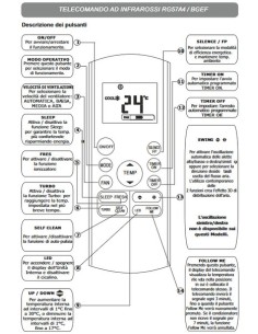 Telecomando Unical Air Cristal 2017 RG57A8 Originale