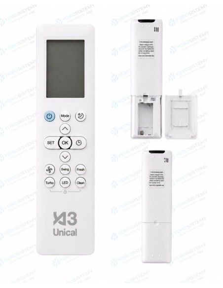 Telecomando per Climatizzatore Unical YA3     RIF:RG10B1(E)/BGEF