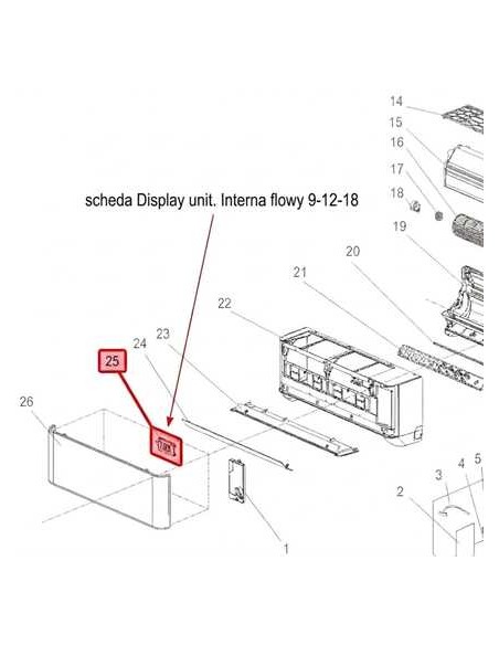 Display Unità Interna Unical Flowy 9-12-18