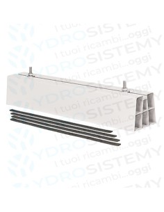 Coppia di Basi Supporto a Pavimento in Pvc Bianco 450mm. L X 80mm. H