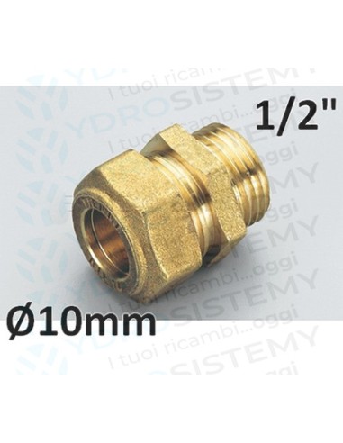 Bicono Ottone Maschio 1/2" x 10