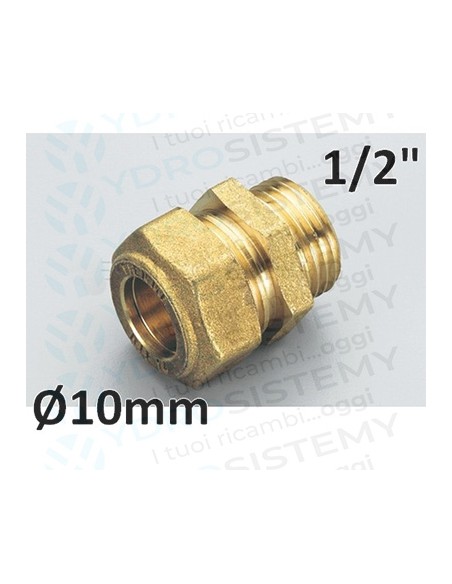 Bicono Ottone Maschio 1/2" x 10