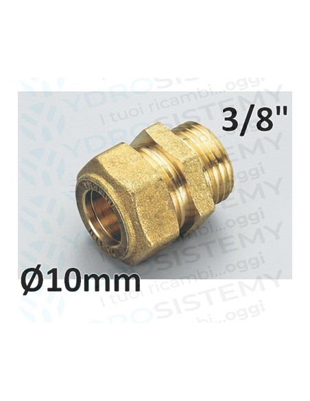 Bicono Ottone Maschio 3/8" x 10